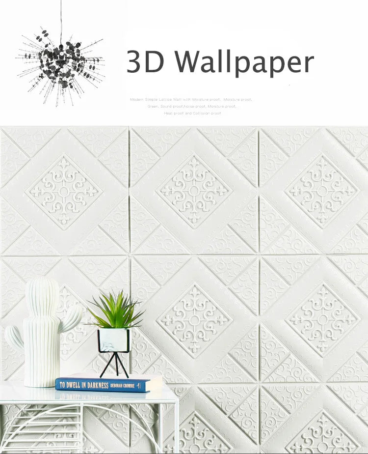 5-20Pcs 35*35cm Ceiling Wallpaper 3D Brick Waterproof Wall Stickers Foam Wall Paper Self-Adhesive Home Decor