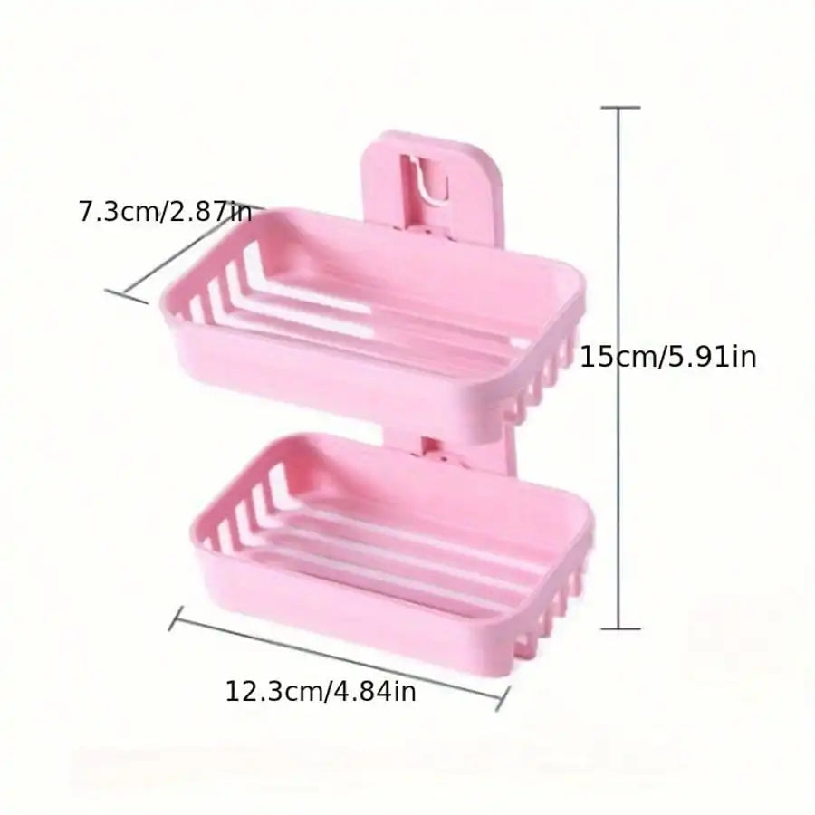 1Set Simple Soap Dish Drain Soap Tray Plastic Rectangular Soap Holder Soap Holder Bathroom Minimalist Soap Storage Rack Bathroom