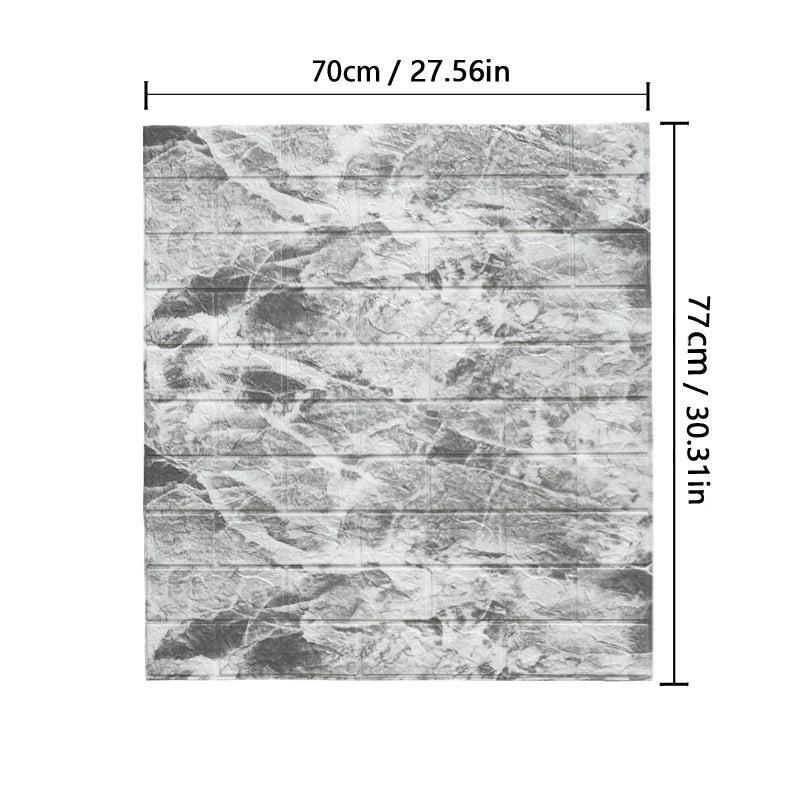 1-5Pcs 77cm*70cm 3D Wall Sticker Imitation Brick Bedroom Home Decor Waterproof Self-adhesive DIY Wallpaper for Living Room