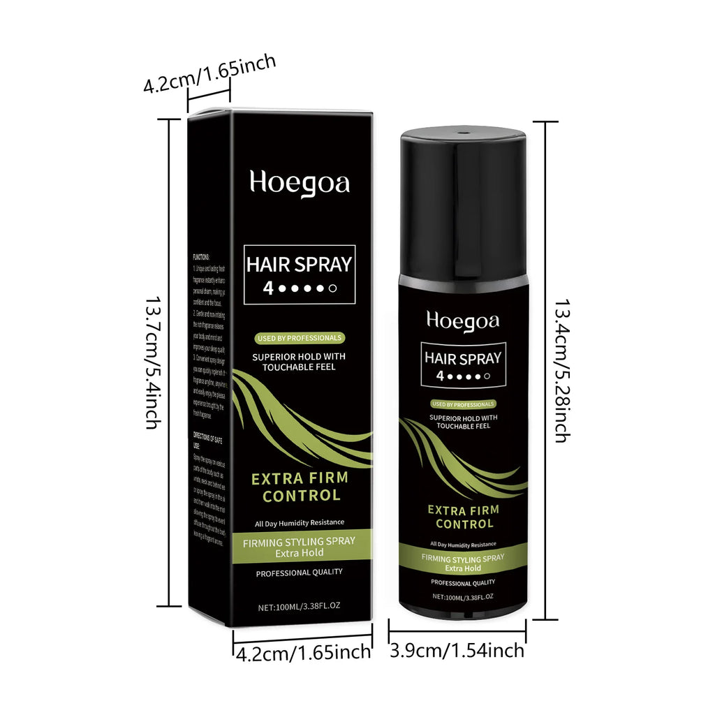 Hoegoa Hair Styling Spray Strong Hold Lasting Effect Nourishing Hair Roots Fresh Scent Increase Hair Luster Hair Styling Spray