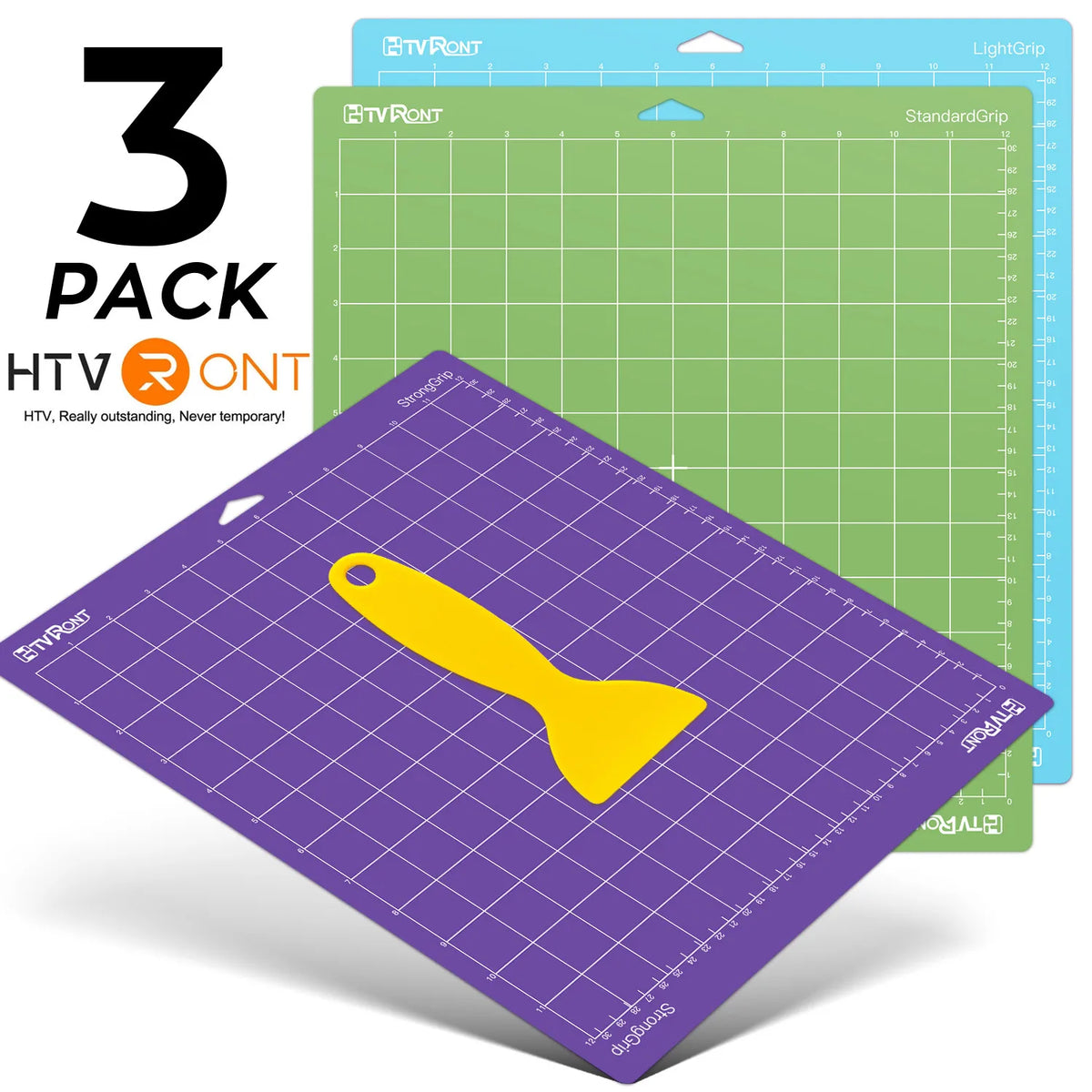 HTVRONT 6/3 Pack 12x12in Mixed Colors PVC Adhesive Cutting Mat Base Plate Tool Pad for Cricut Explore Air/Air2/Maker DIY Machine