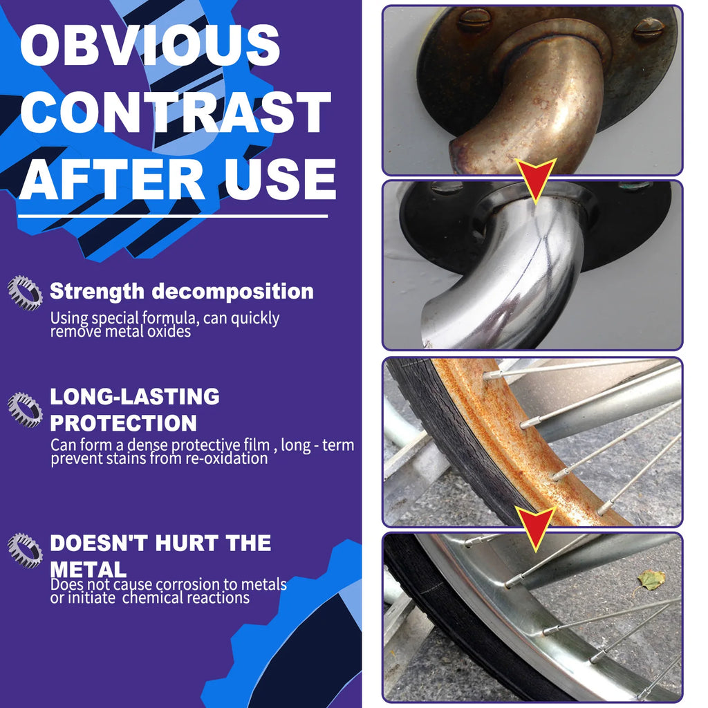 Jaysuing 50ml Rust Remover Spray Metal Surface Polish Anti-Rust Paint Car Maintenance Iron Cleaning Rust Stain Remover Cleaner