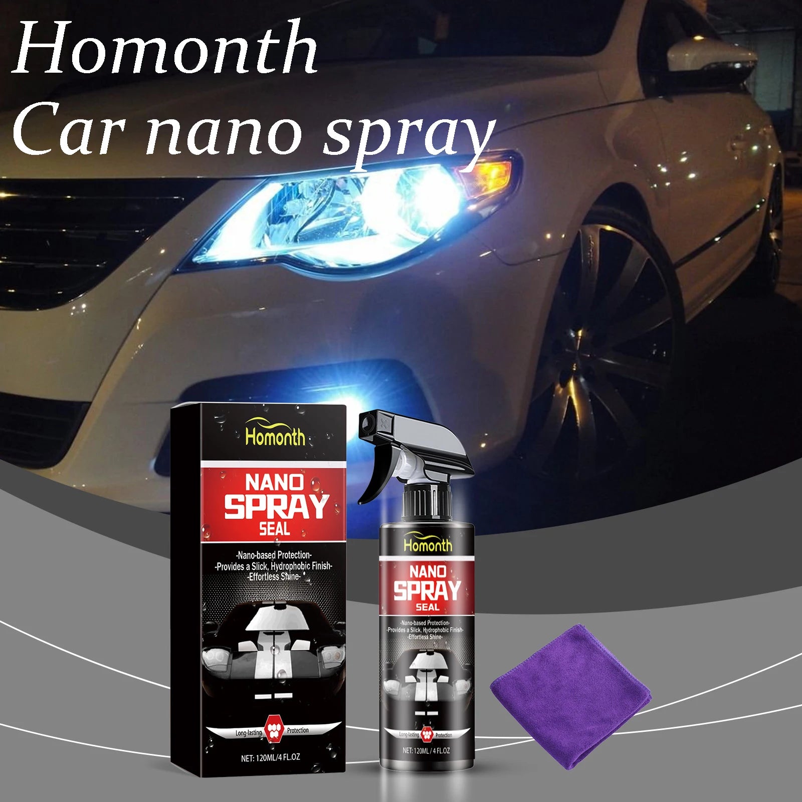 Homonth Car Nano Coating Spray Clean Car Paint Remove Scratch Polishing Enhance Paint Gloss Dustproof Waterproof Car Nano Spray
