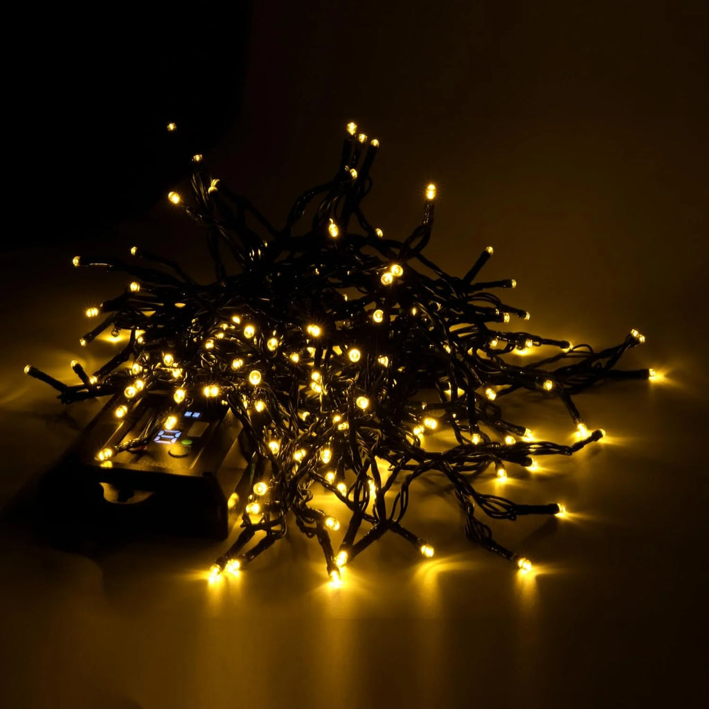 300 LEDs Solar Fairy Lights for Christmas,Parties,Wedding,Garden,Patio,Fence,Decor with Remote Control(Warm,32m)