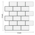 Subway Wall Stickers Peel and Stick 3d Brick Vinyl Wallpaper Bathroom Kitchen Backsplash Wall Decals 10 Sheets