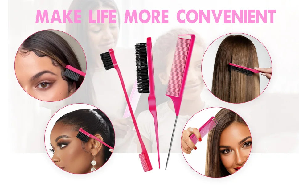 Edge Control Brush for Sleek Hairline and Smooth Edges Perfect for Flyaways and Styling Gel Application Edge Control Comb
