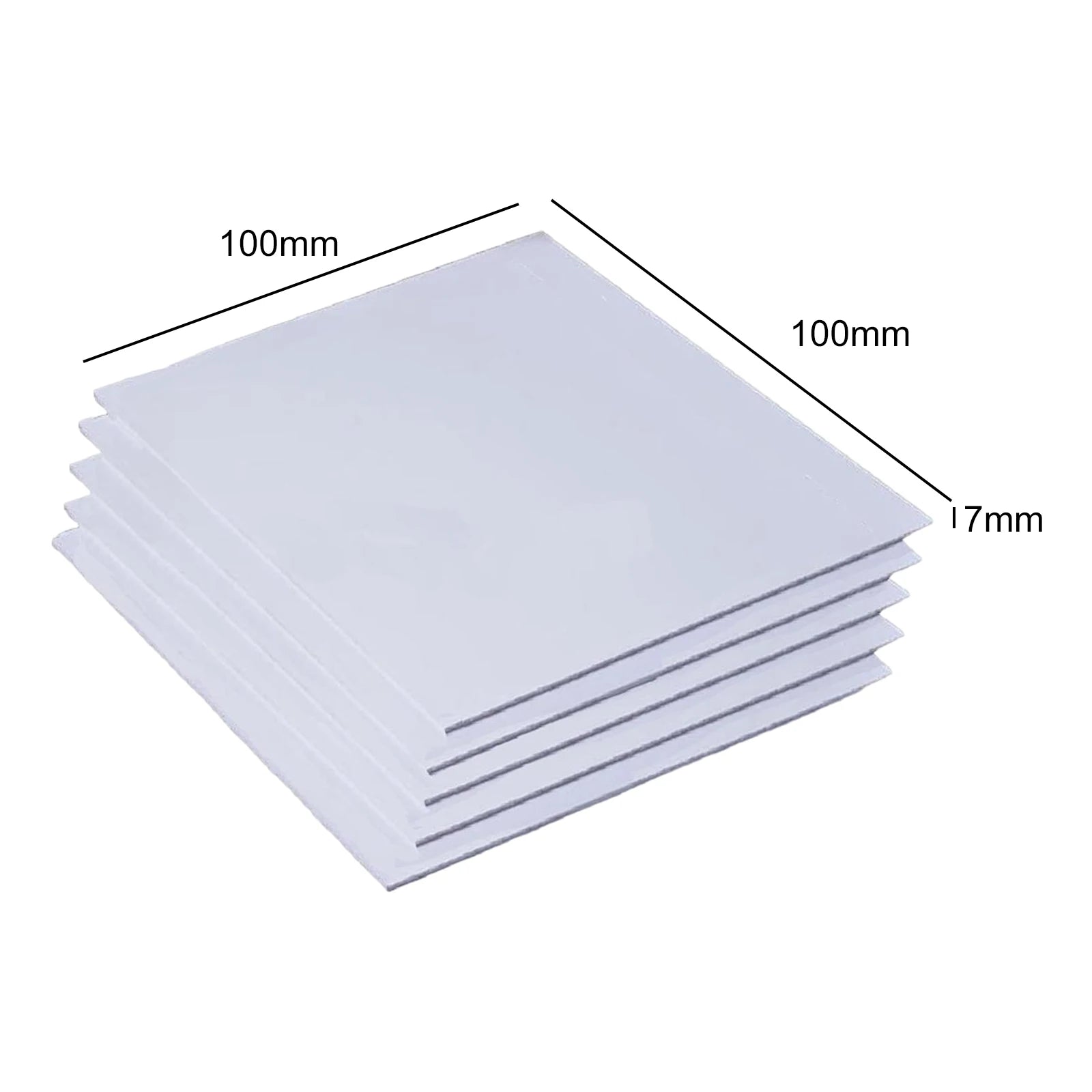 5Pcs Foam Plate Miniature Landscape Building Model Diorama Base PVC Square Boards Foam White Photo Framing Crafting Modeling