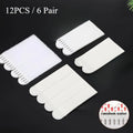6 Pairs of White Hooks Without Punching, Nail Free Hooks, Suitable for Mirrors, Shelves, Pictures, Poster Hooks