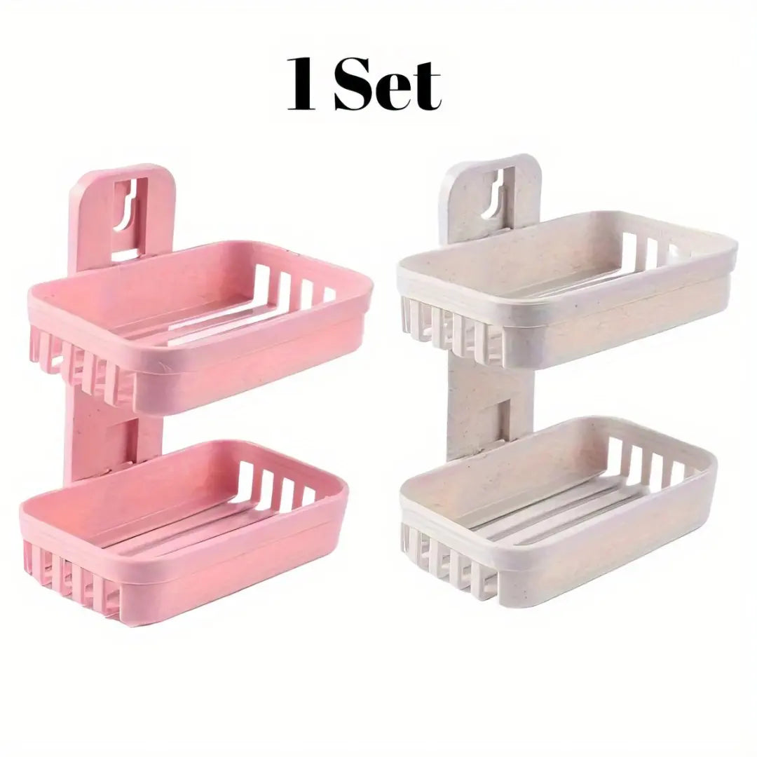 1Set Simple Soap Dish Drain Soap Tray Plastic Rectangular Soap Holder Soap Holder Bathroom Minimalist Soap Storage Rack Bathroom