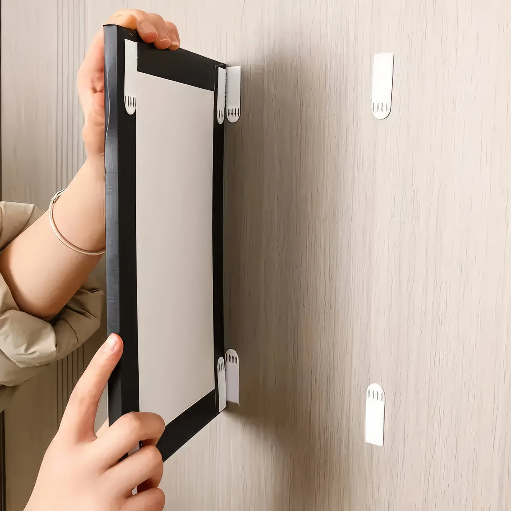 6 Pairs of White Hooks Without Punching, Nail Free Hooks, Suitable for Mirrors, Shelves, Pictures, Poster Hooks