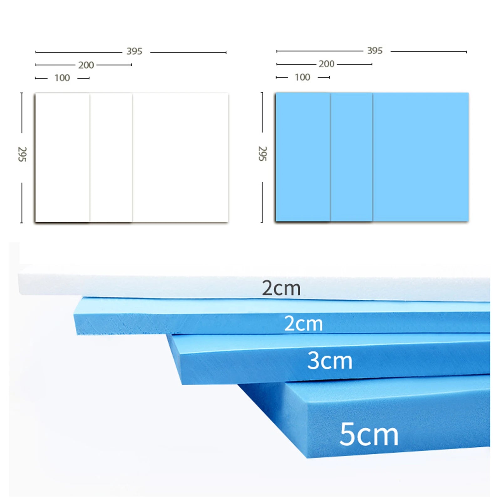 2/5pcs High Density Foam Slab DIY Model Material Diorama Base  Foam Blocks Modeling Material for Crafting Modeling Landscape Art