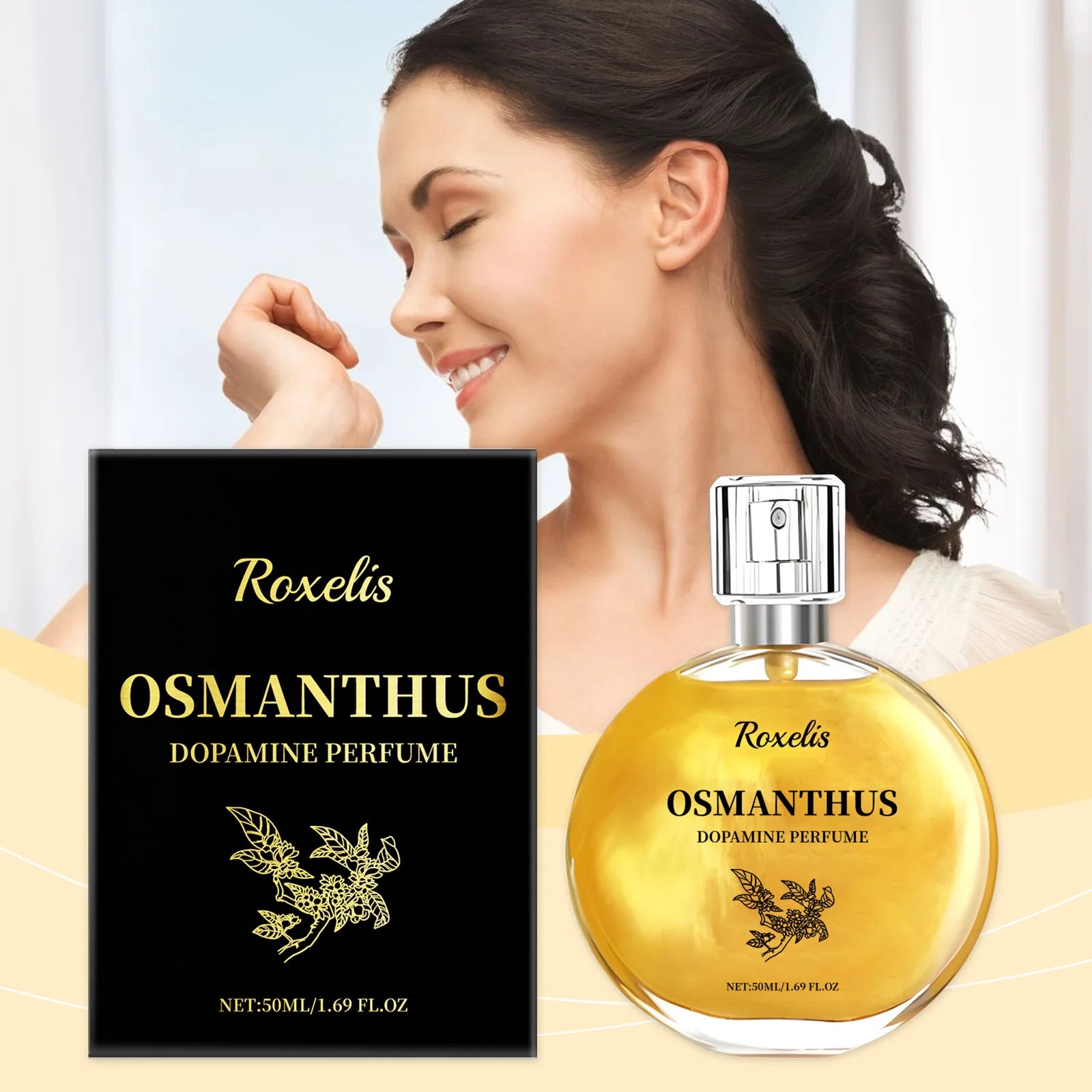 Roxelis Osmanthus Gold Plated Perfume Lasting Fragrance Natural Fresh Moisturizing Charm Lingering Fragrance Fine Perfume Spray