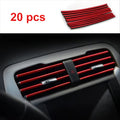 10/20 Decorative Strips in Red, Bendable, Tool Free, Suitable for Small Cars and Car Air Conditioning Vents
