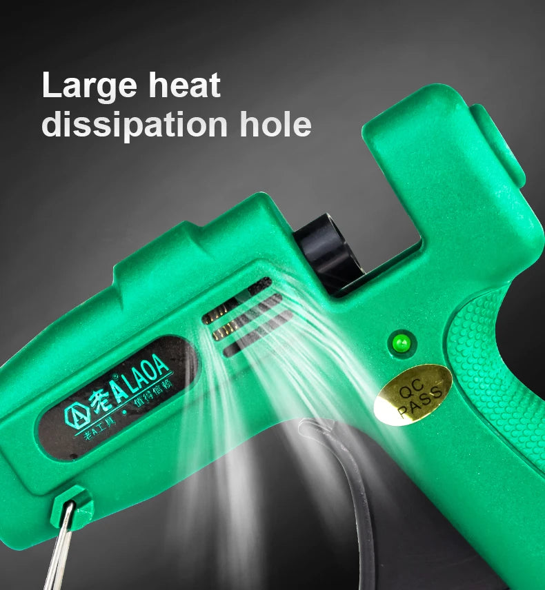 LAOA 25W Hot Melt Glue Gun with 7MM Glue Sticks Mini Industrial Thermo Electric Heat Gun Temperature Crafts Repair DIY Tool