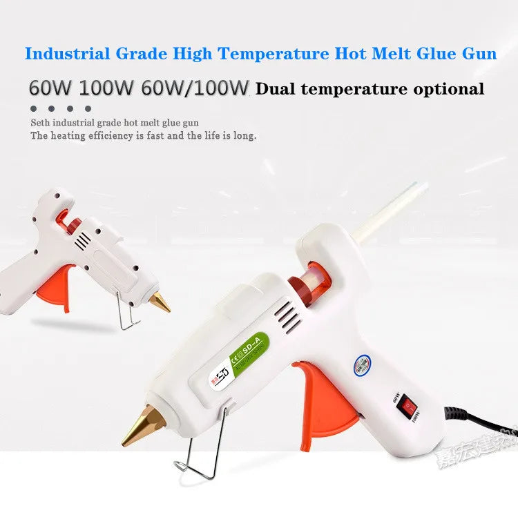 20W/60W/100W Hot Melt Glue Gun Smart Industrial Guns DIY Repair Tools Use 7mm/11mm Glue Sticks Heat Mini Gun