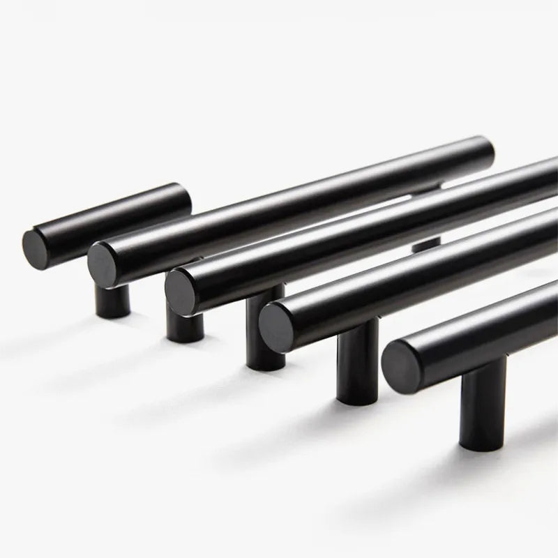 Black Golden Cupboard Handle Brushed Stainless Steel Kitchen Cabinet Door Knob Furniture Drawer Pull  Hardware Pulls  Bar Handle