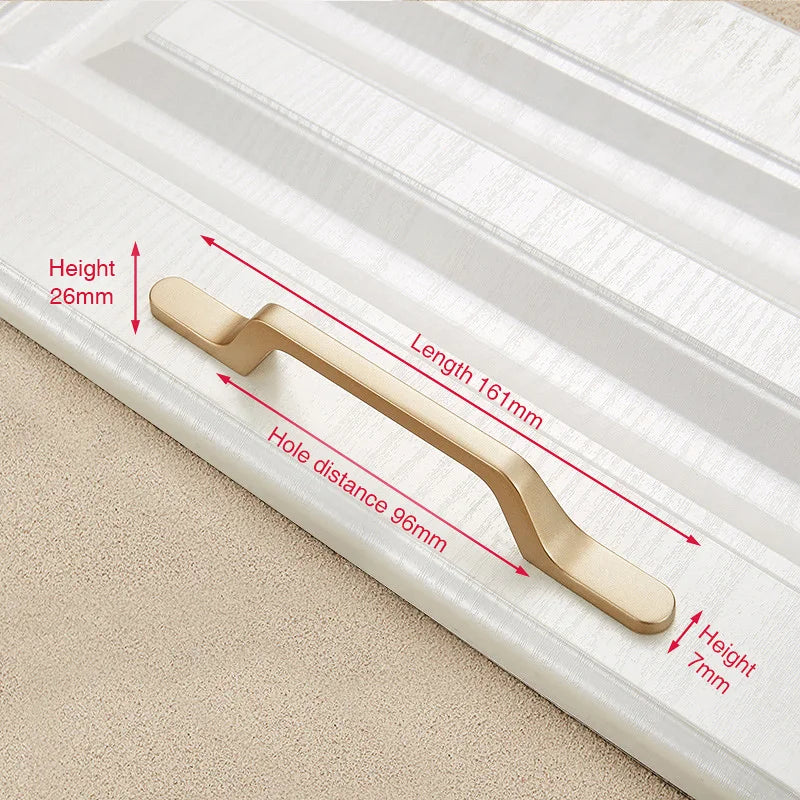 NAIERDI Solid Zinc Alloy Gold Cabinet Handles for Furniture Drawer Knobs Cabinet Pulls Decorative Home Decor Hardware