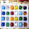 16mm Handmade Glass Marbles Balls Charms Home Decor Accessories For Fish Tank Vase Aquarium Game Toys For Kids Children 24PCS