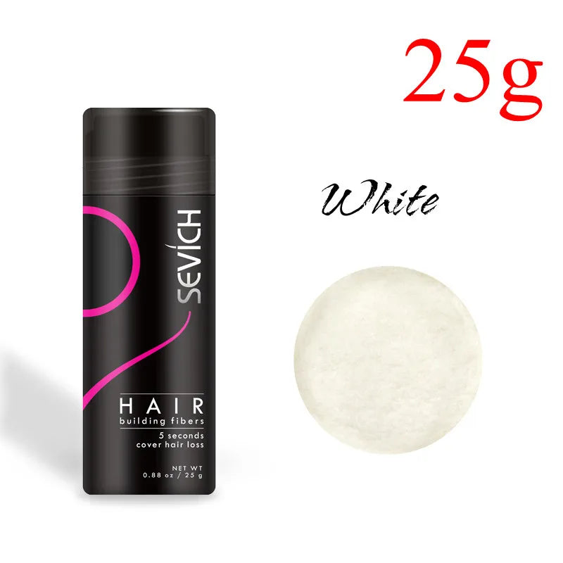 Sevich 10 Colors Hair Fibers Keratin 25g Hair Building Fibers Thickening Spray Hair Loss Products Instant Regrowth Powders