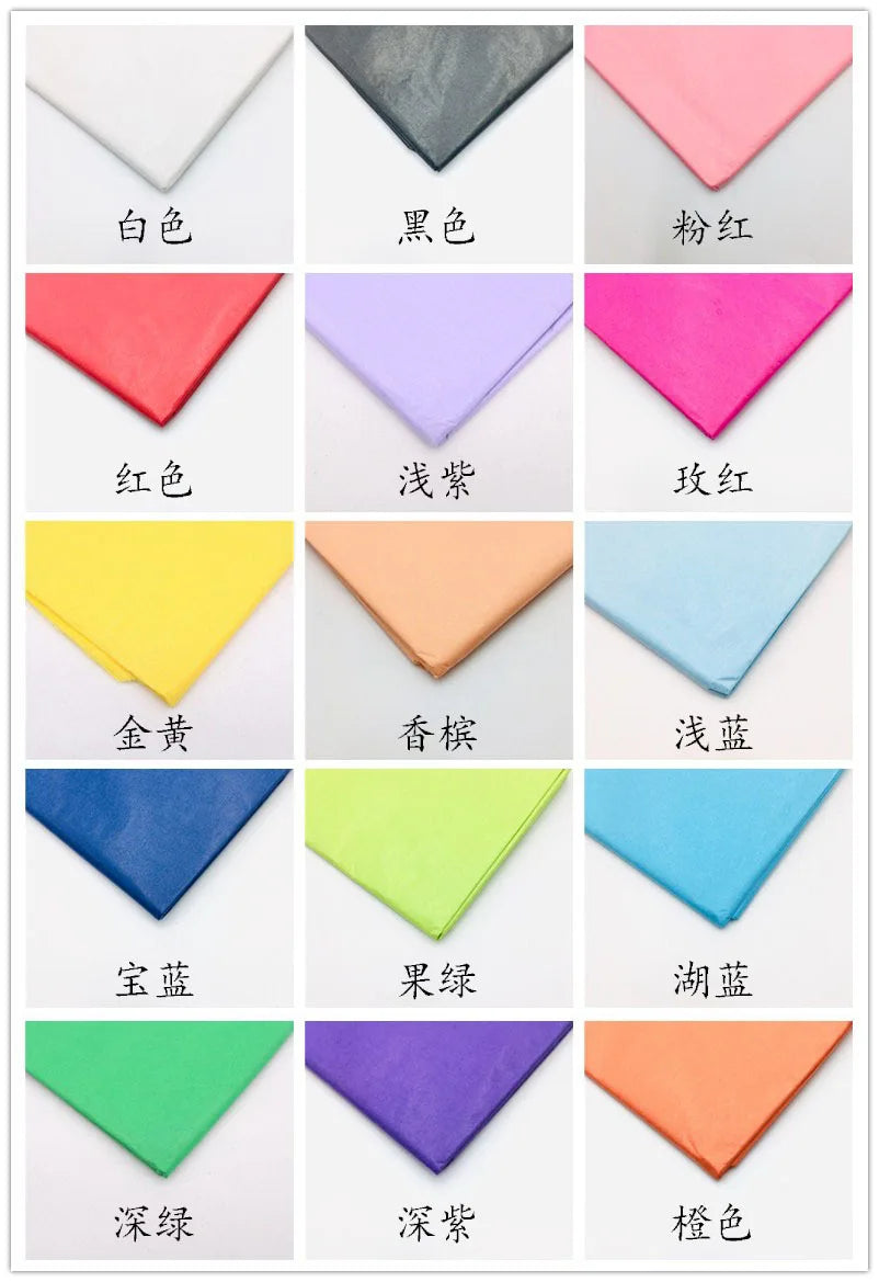 10sheets/pack Clothing Flower Packaging Paper Wine Florist Supplies Wrapping Tissue Craft Single Color Bouquet Gift DIY Handmade