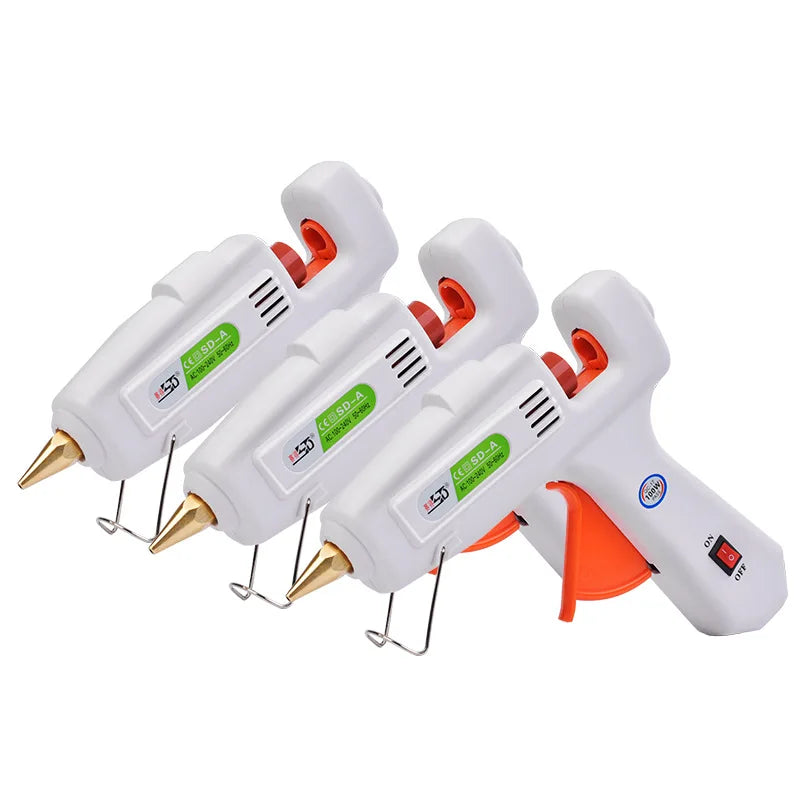 20W/60W/100W Hot Melt Glue Gun Smart Industrial Guns DIY Repair Tools Use 7mm/11mm Glue Sticks Heat Mini Gun