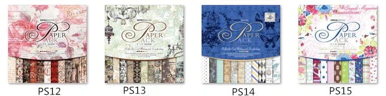 12 Inch Retro Paper Bag DIY Photo Album Scrapbook Decoration Paper Card Hand Account Making Material Background Paper