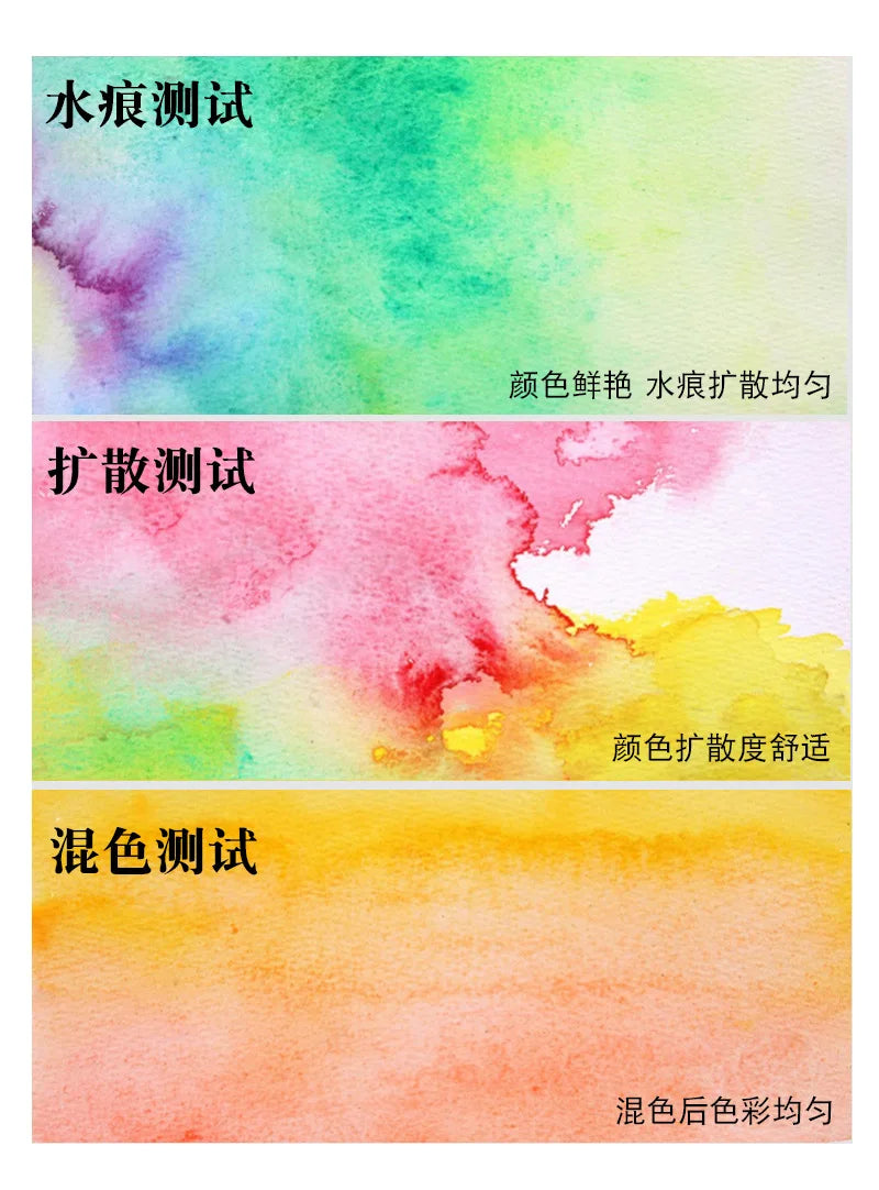 50/90 Color Solid Watercolor Paint Set Glitter Portable Metal Box Watercolor Pigment squirrel hair brush nail art
