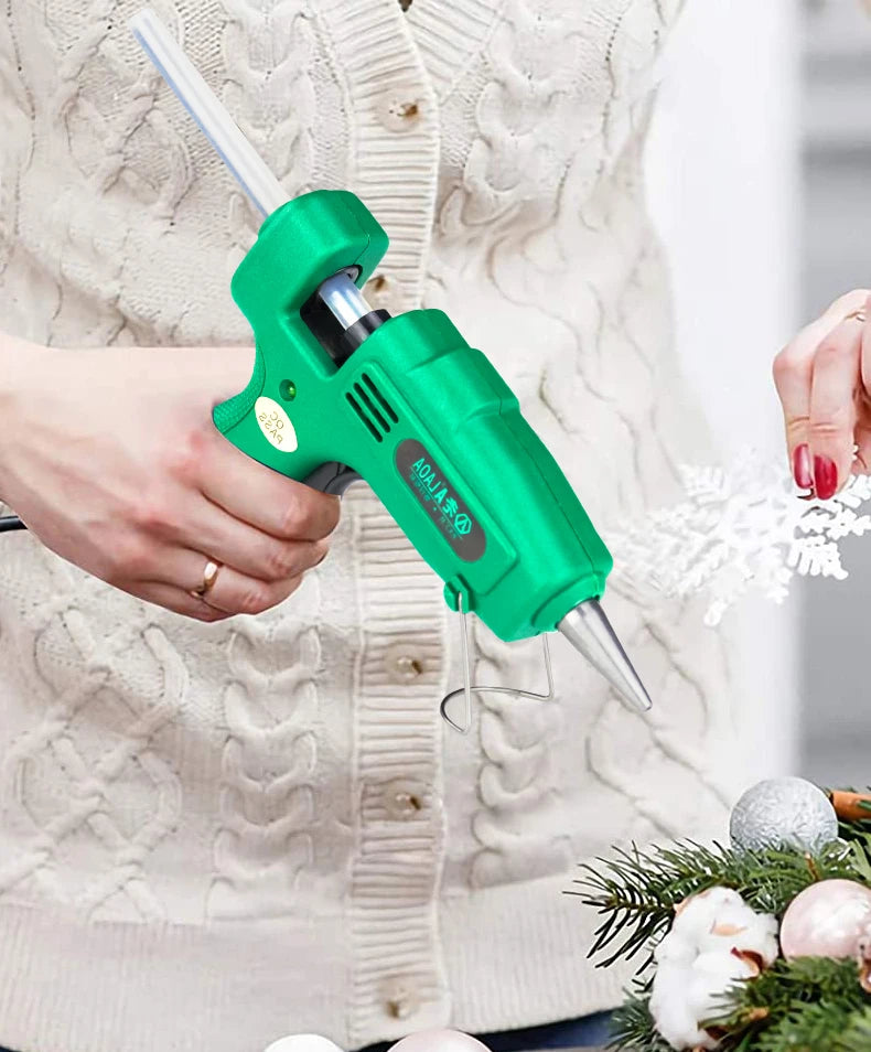 LAOA 25W Hot Melt Glue Gun with 7MM Glue Sticks Mini Industrial Thermo Electric Heat Gun Temperature Crafts Repair DIY Tool
