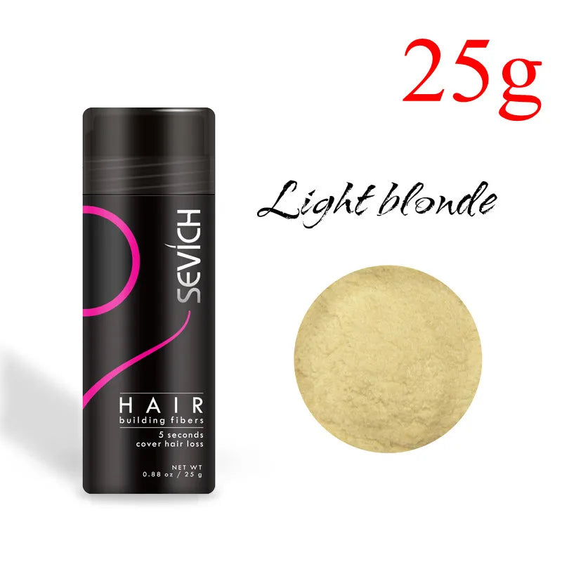 Sevich 10 Colors Hair Fibers Keratin 25g Hair Building Fibers Thickening Spray Hair Loss Products Instant Regrowth Powders