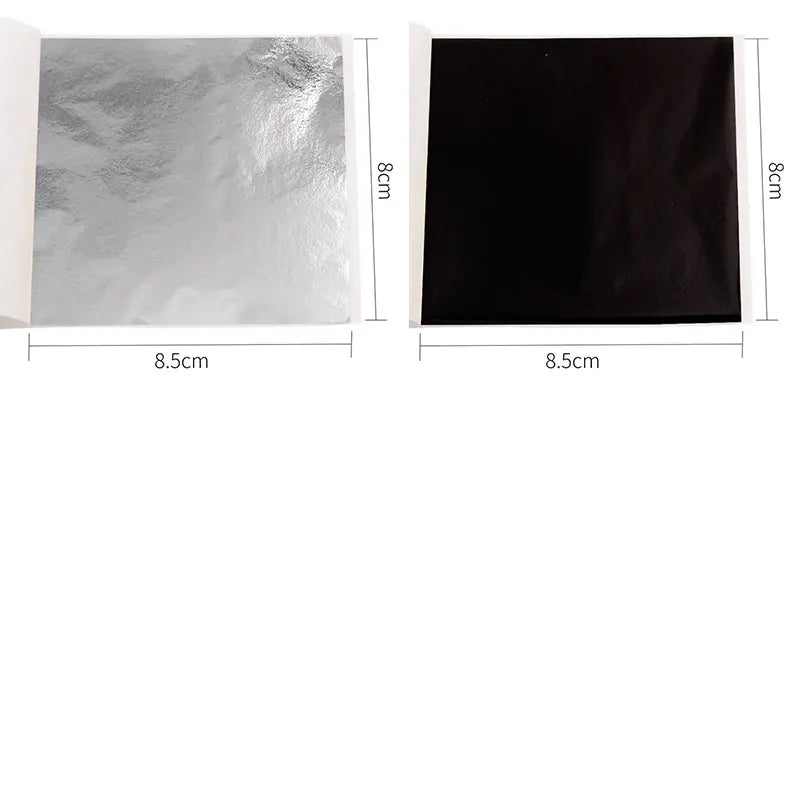 100pcs/10colors sheet  Pink Gold Leaf Imitation Sliver Foil Papers DIY Art Crafts Design packaging material Food decoration