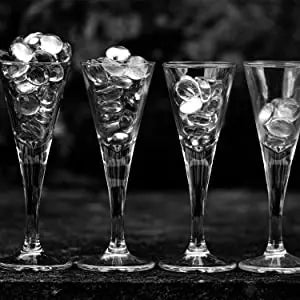 Glass Stone amber Clear Marbles Pebbles for Vases Bowl Filler Gems Decorative Centerpieces Florist Supplies Iridescent Decor