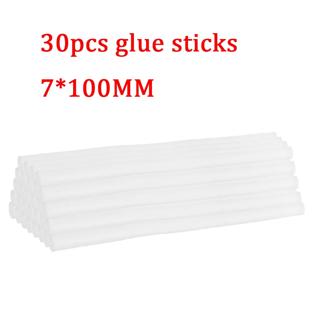 20W Hot Melt Glue Gun with Glue Sticks Industrial Mini Guns Thermo Electric Heat Temperature Tool with 7*100MM Sticks