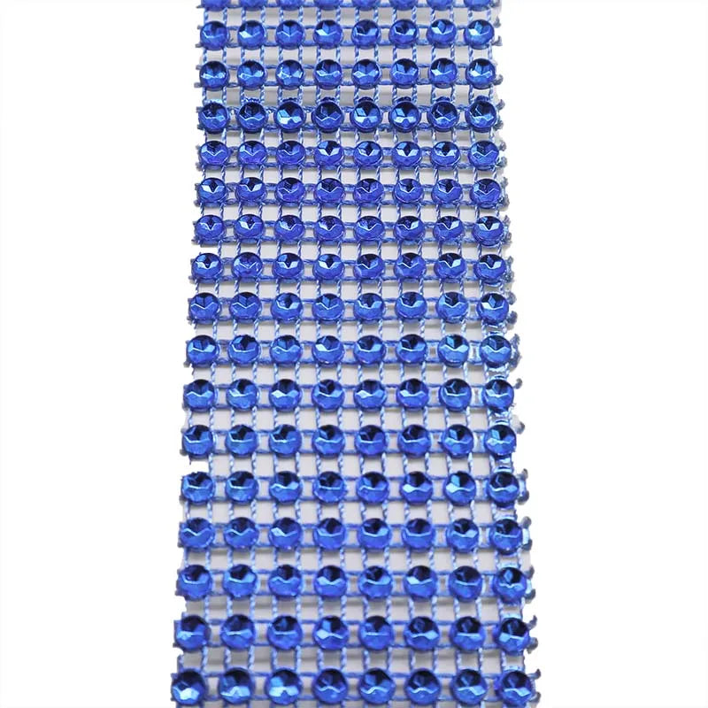 2yards 4cm Bling Diamond mesh Wrap ribbon silver Rhinestone Mesh Roll Home Party Decoration Crystal Tape Handmade Craft