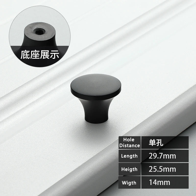 WV Kitchen Dressers Round Single Hole Brown Wardrobe Cupboard Drawer Handles Solid Knobs Hardware Furniture Handles Pulls Knobs