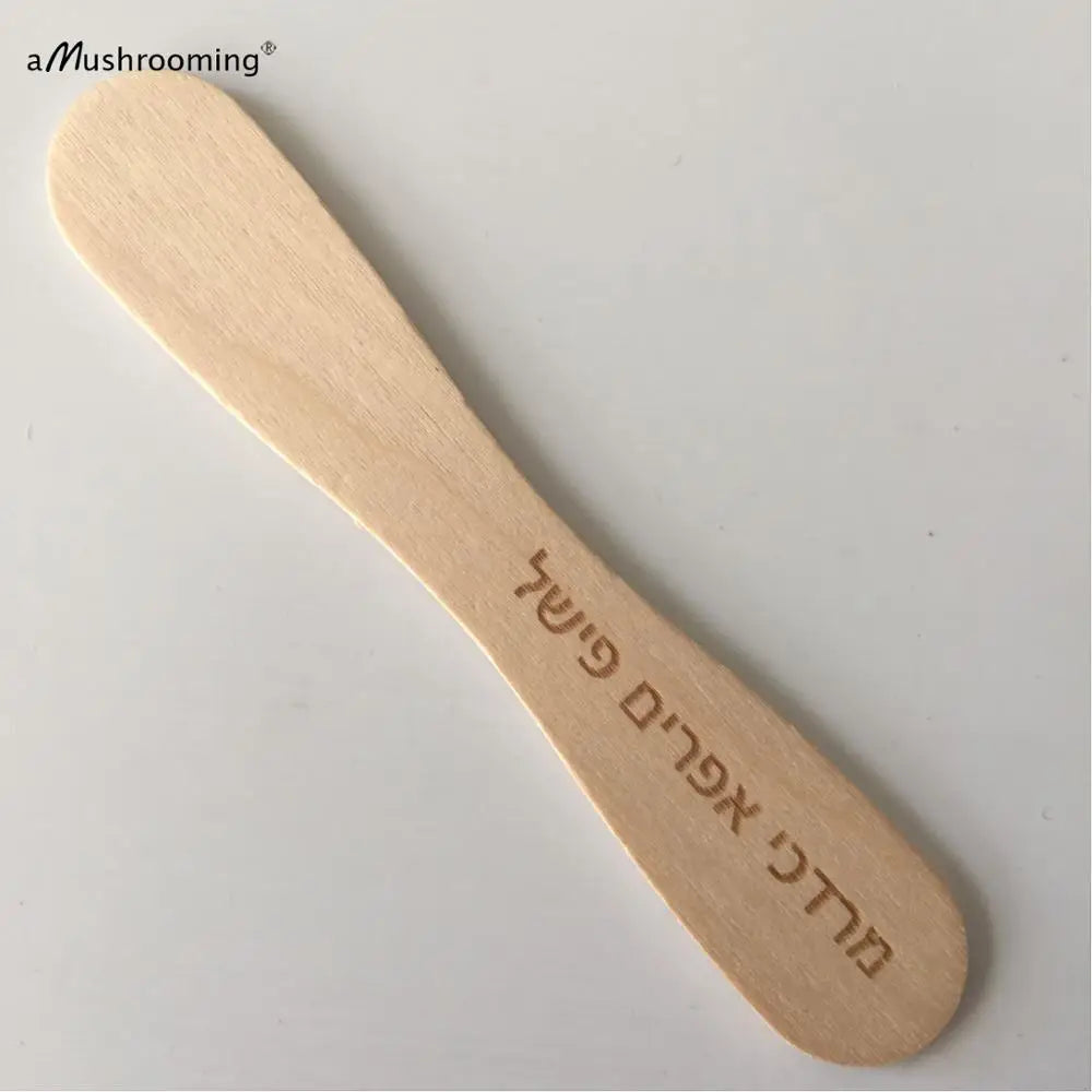 100pcs Personalized Wooden Flat Popsicle Sticks 3.5" Bow Tie Birthday Bridal Shower Craft Buffet Table Ice Cream Shoppe Grade A