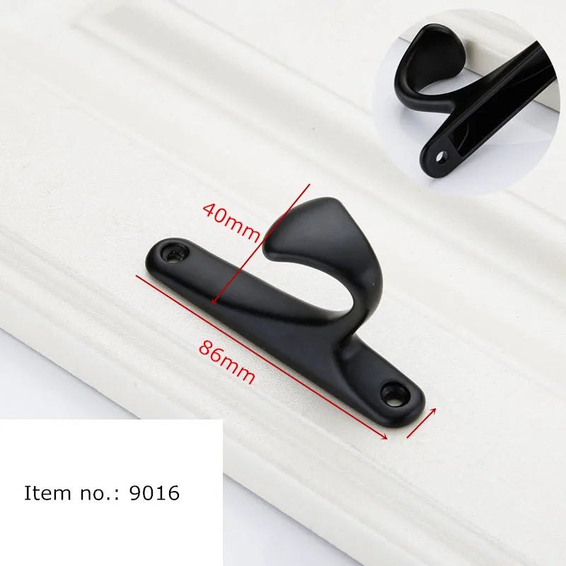 Black Handles for Furniture Cabinet Knobs and Kitchen Drawer Pulls Cupboard  Aluminium Alloy