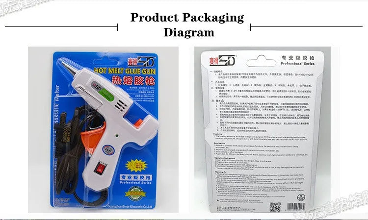 20W/60W/100W Hot Melt Glue Gun Smart Industrial Guns DIY Repair Tools Use 7mm/11mm Glue Sticks Heat Mini Gun