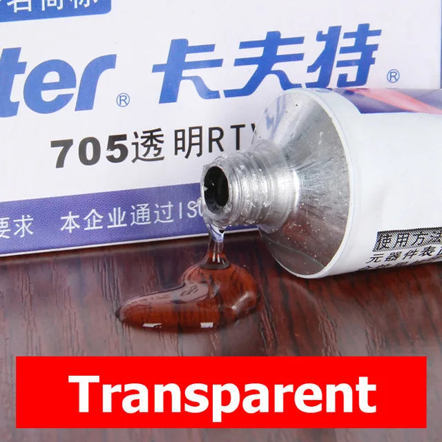 Kafuter 45g Silicone Industrial Adhesive K-704 705 704B RTV Silicone Rubber White balck Transparent Glue