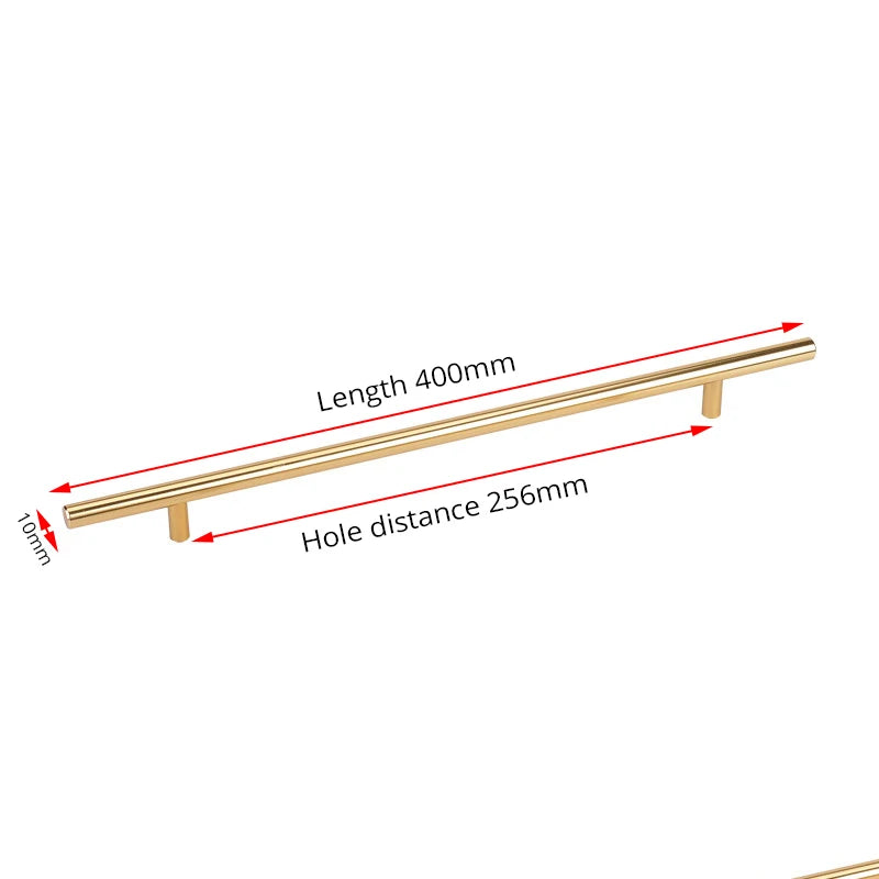 Black Golden Cupboard Handle Brushed Stainless Steel Kitchen Cabinet Door Knob Furniture Drawer Pull  Hardware Pulls  Bar Handle