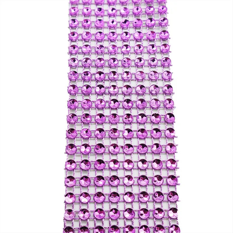 2yards 4cm Bling Diamond mesh Wrap ribbon silver Rhinestone Mesh Roll Home Party Decoration Crystal Tape Handmade Craft