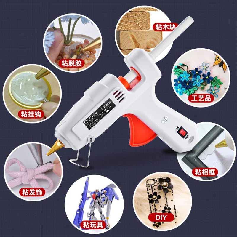 40w Hot Melt Glue Gun  7mm*100mm Glue Stick Industrial Mini Glue Guns Thermo Electric Heat Temperature Tools