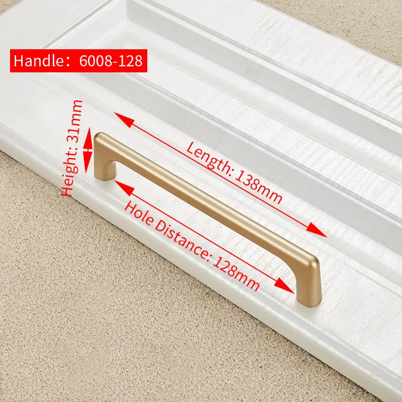 NAIERDI Solid Zinc Alloy Gold Cabinet Handles for Furniture Drawer Knobs Cabinet Pulls Decorative Home Decor Hardware