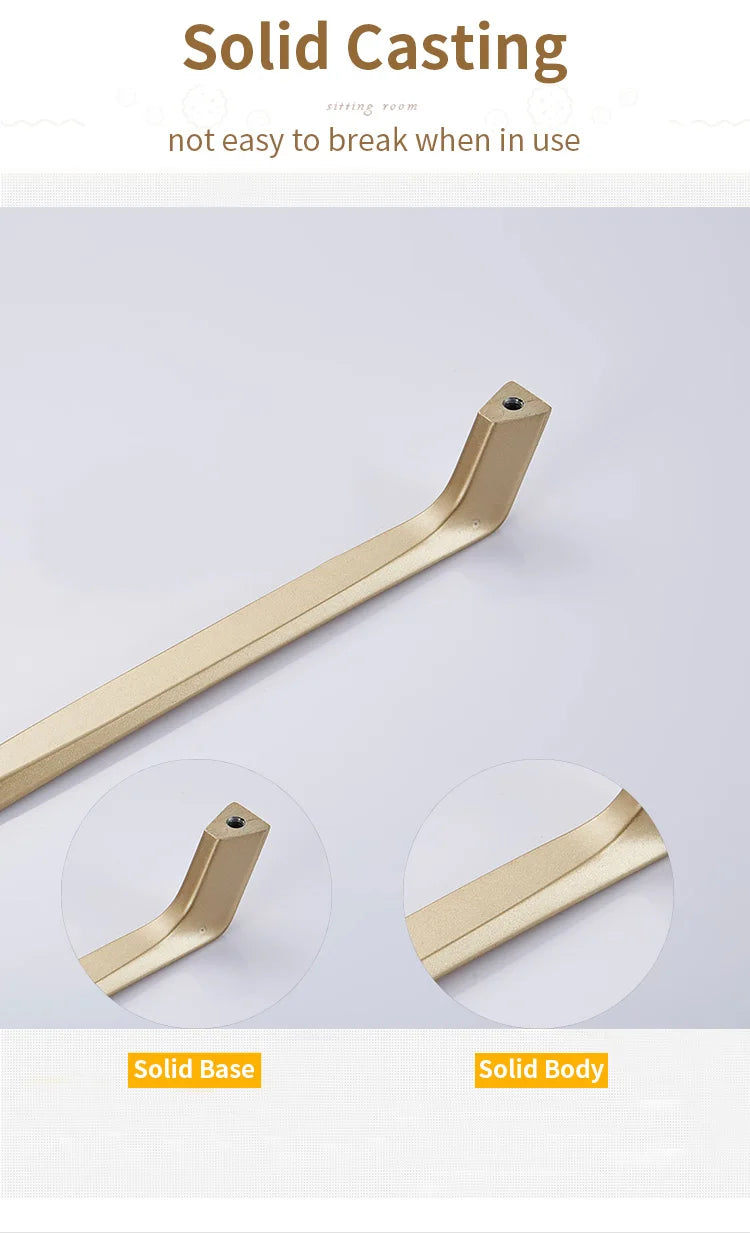 NAIERDI Solid Zinc Alloy Gold Cabinet Handles for Furniture Drawer Knobs Cabinet Pulls Decorative Home Decor Hardware