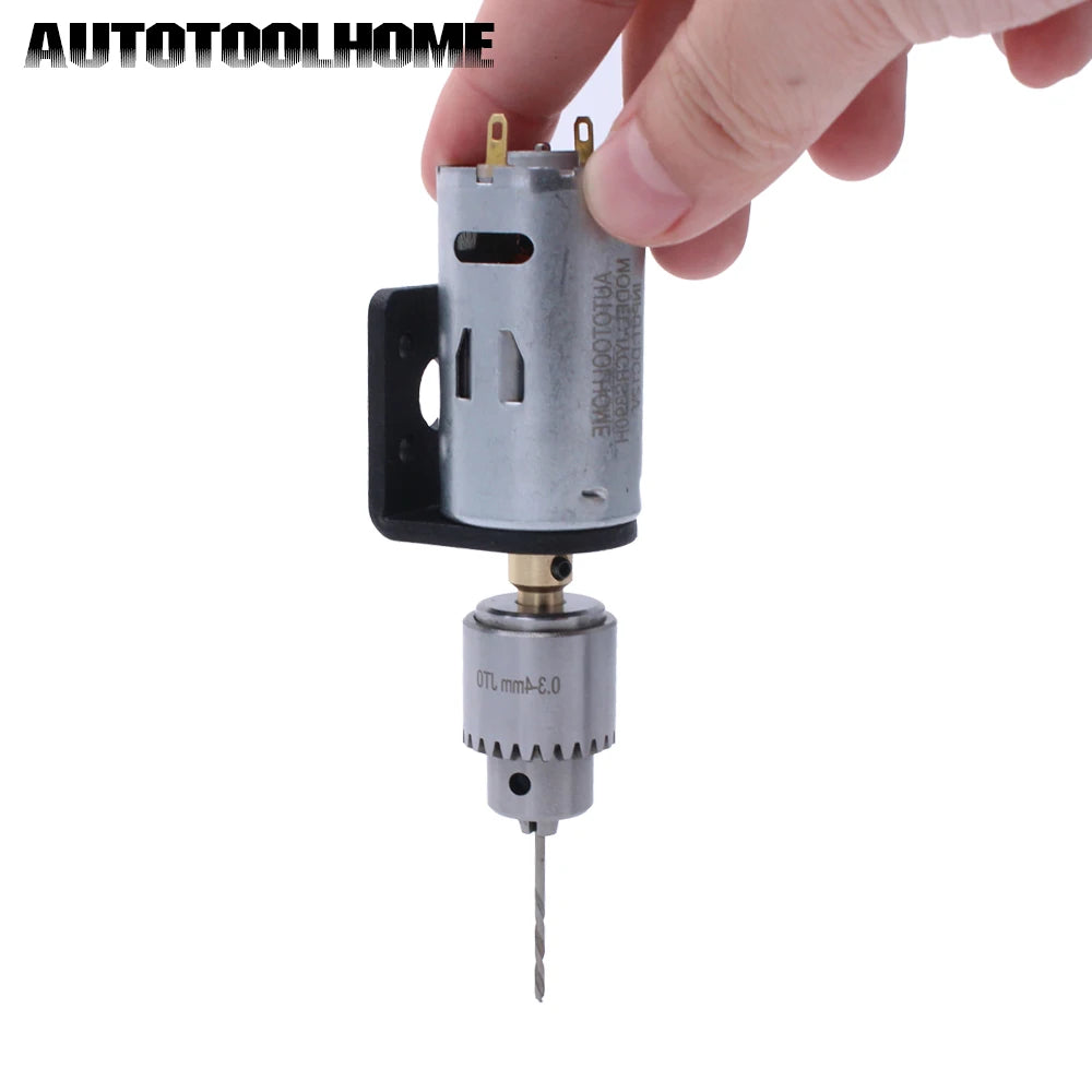 DC 12V Mini Drill Machine Electric Hand Drill Set Fit Wood PCB Press Drilling 0.3-4mm JT0 Chucks Woodworking Tool Accessories