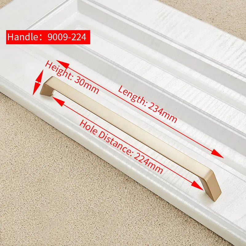 NAIERDI Solid Zinc Alloy Gold Cabinet Handles for Furniture Drawer Knobs Cabinet Pulls Decorative Home Decor Hardware