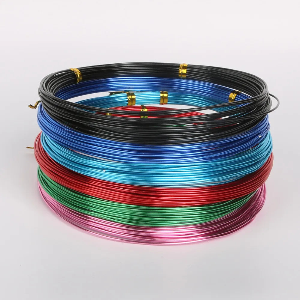 1mm (18 Gauge) 10M Anadized Aluminum Craft Floristry Wire Round Metallic Beading Wire for DIY Handmade Jewelry Makings