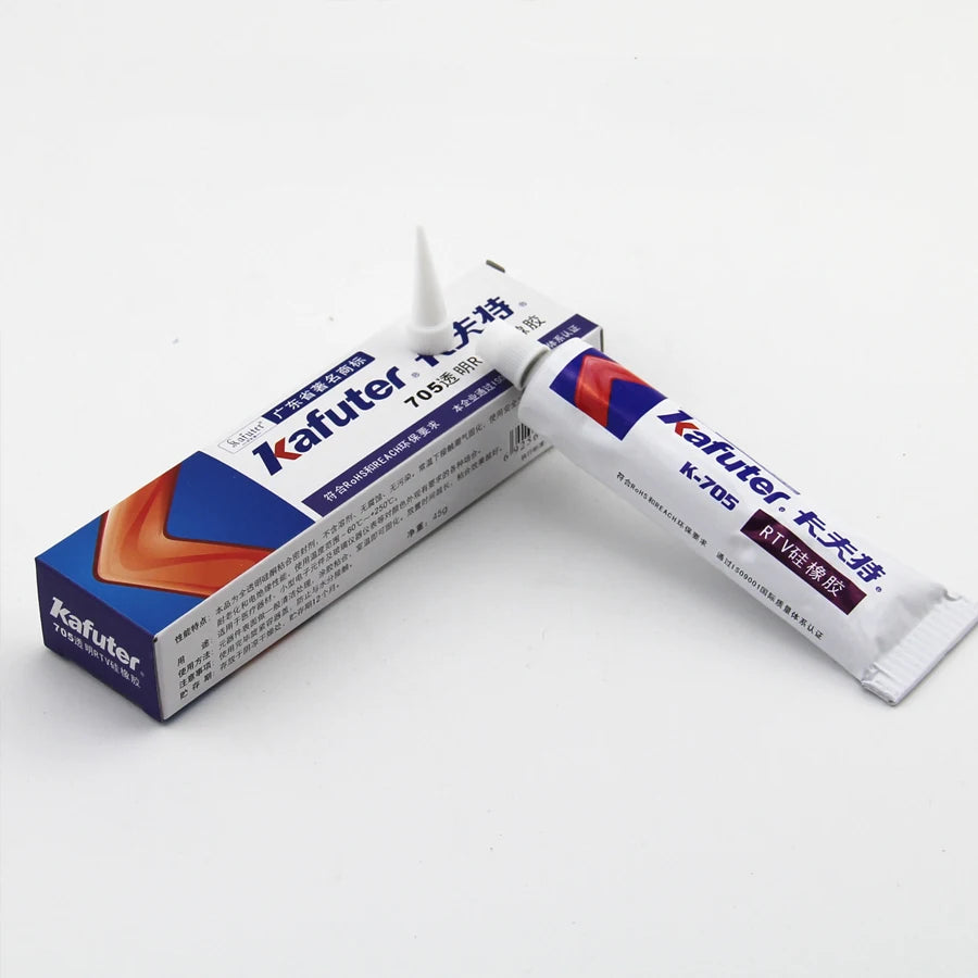 Kafuter K-704 705 704B RTV Silicone Rubber Electronic Glue Sealant White balck Transparent Silicone Organosilicon Adhesive Glue