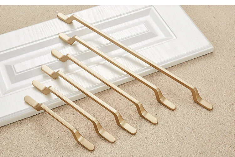 NAIERDI Solid Zinc Alloy Gold Cabinet Handles for Furniture Drawer Knobs Cabinet Pulls Decorative Home Decor Hardware