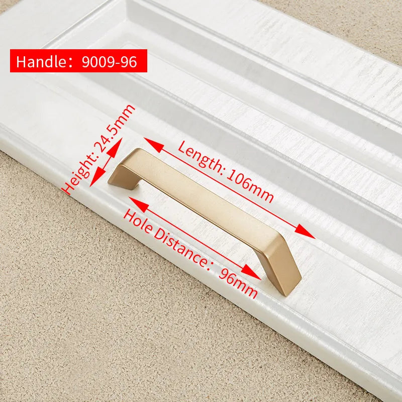 NAIERDI Solid Zinc Alloy Gold Cabinet Handles for Furniture Drawer Knobs Cabinet Pulls Decorative Home Decor Hardware