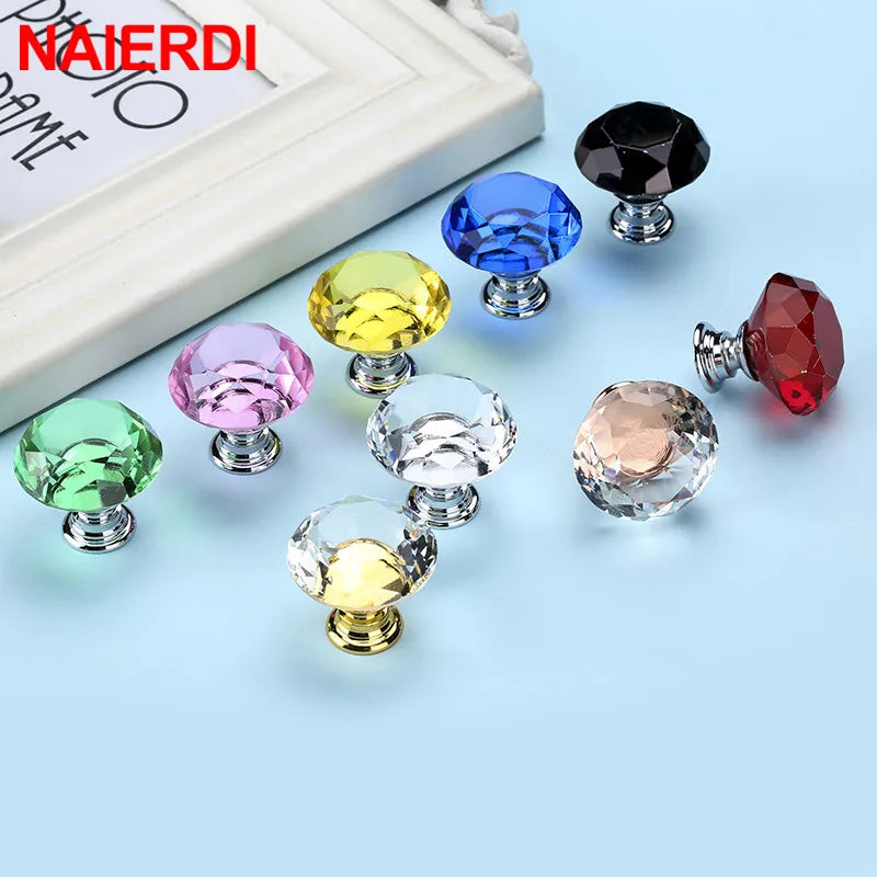 NAIERDI 40mm Pumpkin Ceramic Handles Drawer Knobs Cupboard Door Handles Single Hole Cabinet Handles with screws Furniture Handle